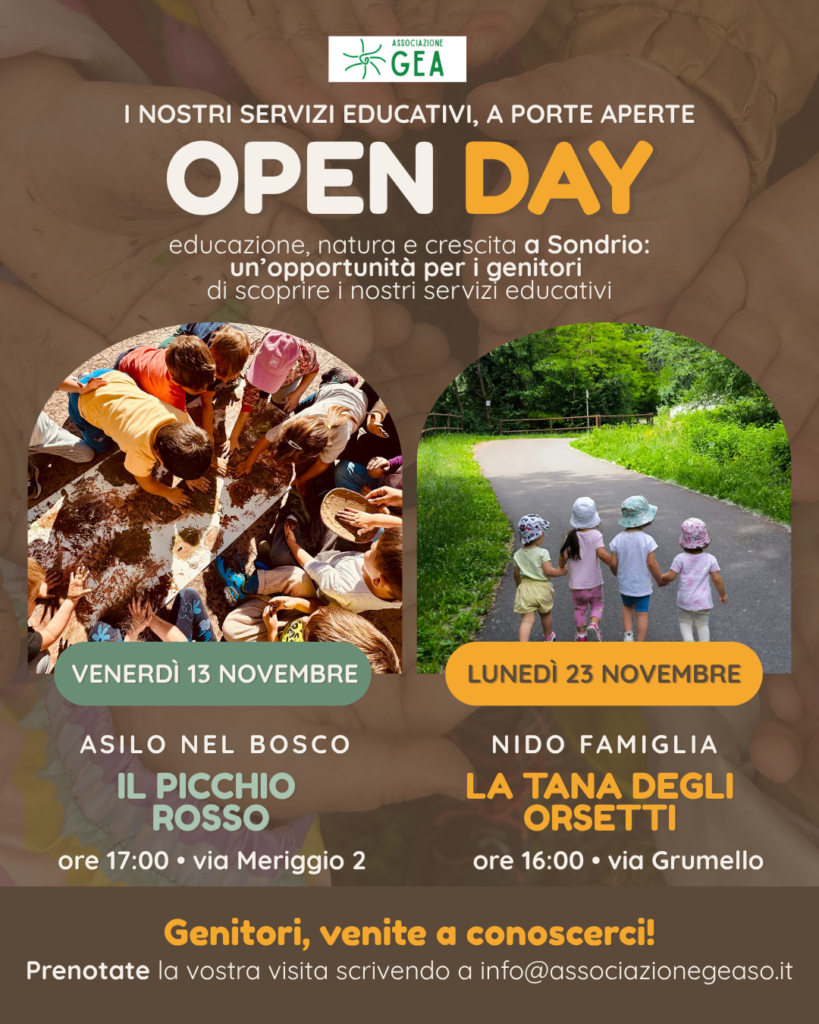 Open Day Associazione Gea servizi educativi Sondrio 2026